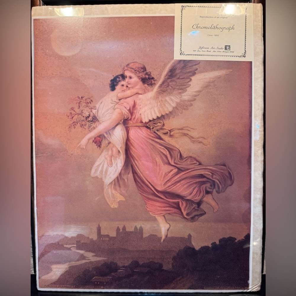 The Guardian Angel Reproduction of an Original Chromolithograph Print
